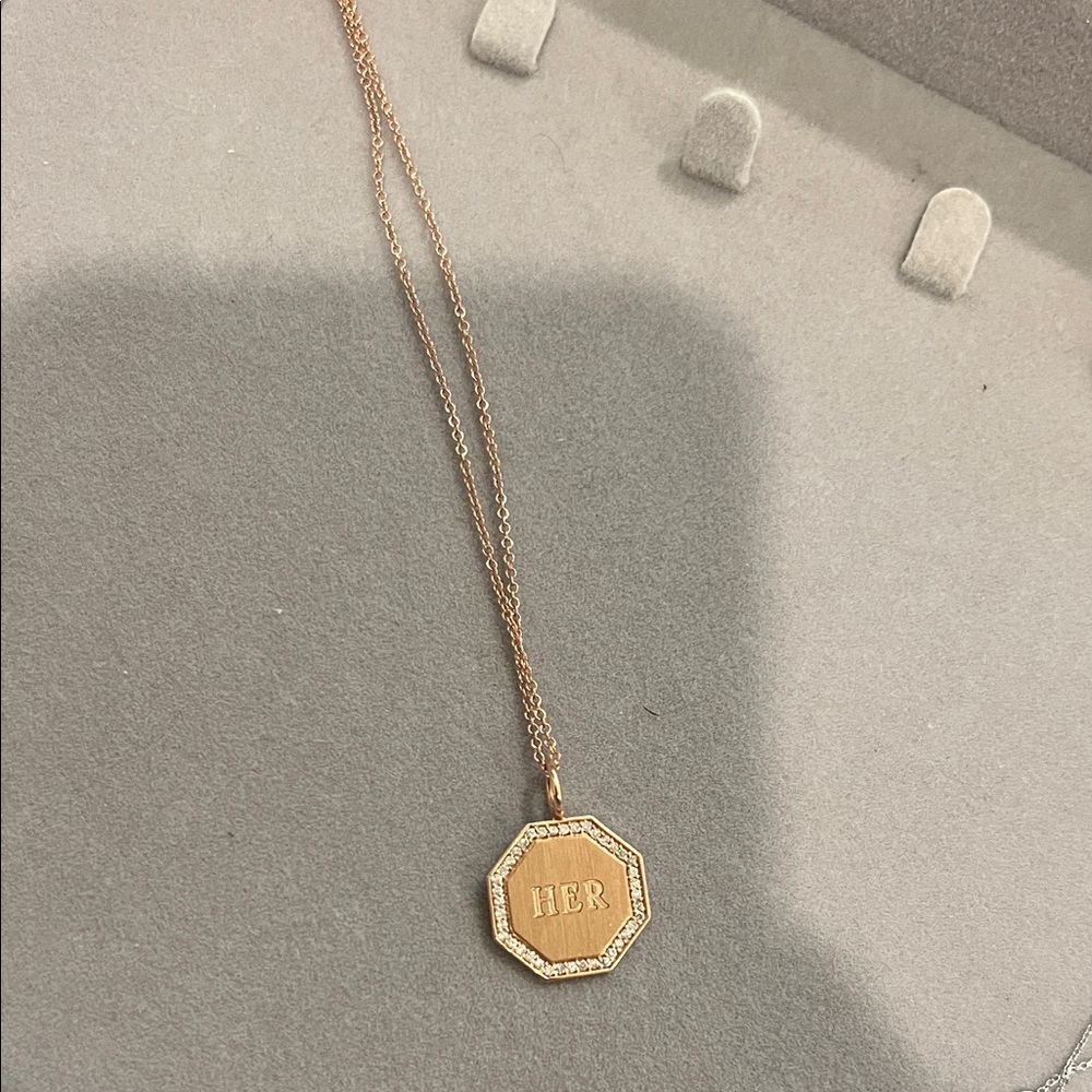 HER 14K RG Gold Pendant Necklace